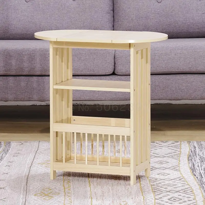 

Small coffee table solid wood side sofa side cabinet small apartment simple Nordic multifunctional simple small side table