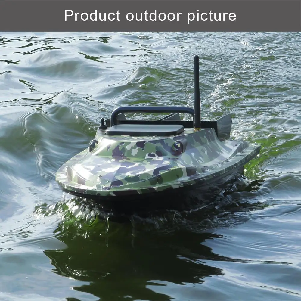 Flytec V007 Intelligent 500m Control Fishing Finder Bait RC Boat Fishing Boat 4.8km/h Double Motor with LED Boat Searchlight
