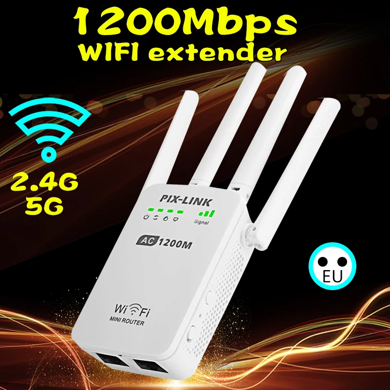 Беспроводной wi fi 802.11n 1200 Мбит/с 2 4g маршрутизатор брандмауэра повторитель сигнала