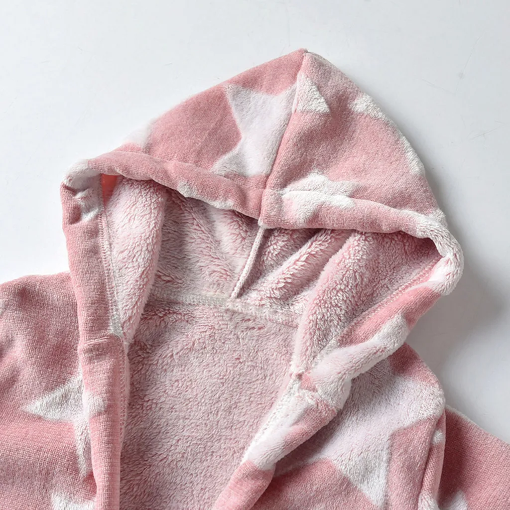 Свободный хлопковый комбинезон для мальчика, детские пижамы, одежда для сна для мальчиков и девочек, фланелевые халаты с капюшоном, полотенце, ночная одежда для сна# C