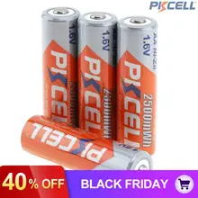4 шт./лот PKCELL 2500mWh 1,6 V Ni-Zn AA Аккумуляторная батарея с защитой от перегрузки по току для игрушек/цифровой камеры/MP4