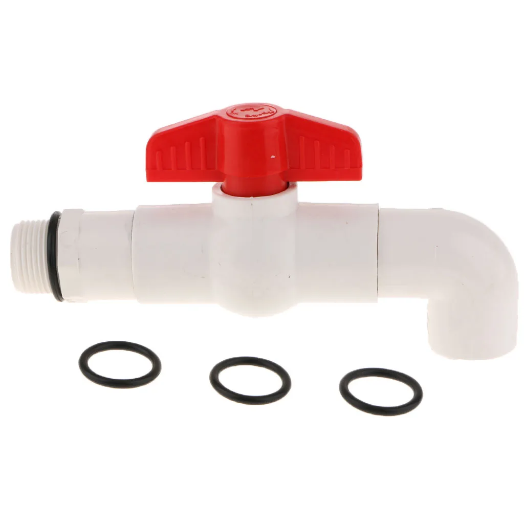 25mm Outlet Plastic Drum Barrel Spigot Faucet Taps for Water 90 Degree DN20 (3/4inch) Connection
