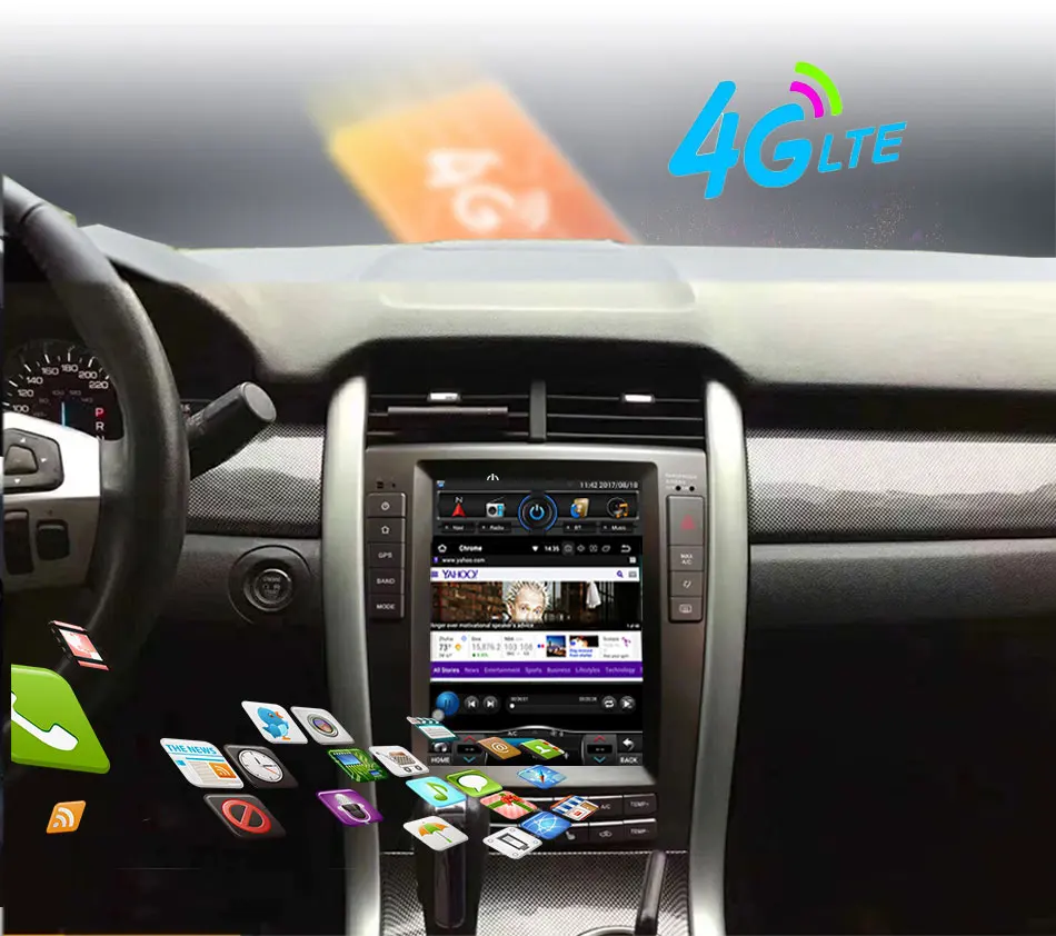 Android 8,1 ROM32GB Восьмиядерный для ford edge 2012- автомобильный Радио gps навигационный плеер радио мультимедиа