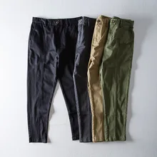 Осень-зима, утолщенные мужские брюки длиной до лодыжки, одноцветные эластичные брюки-карандаш, облегающие брюки-карго, Повседневная зимняя уличная одежда