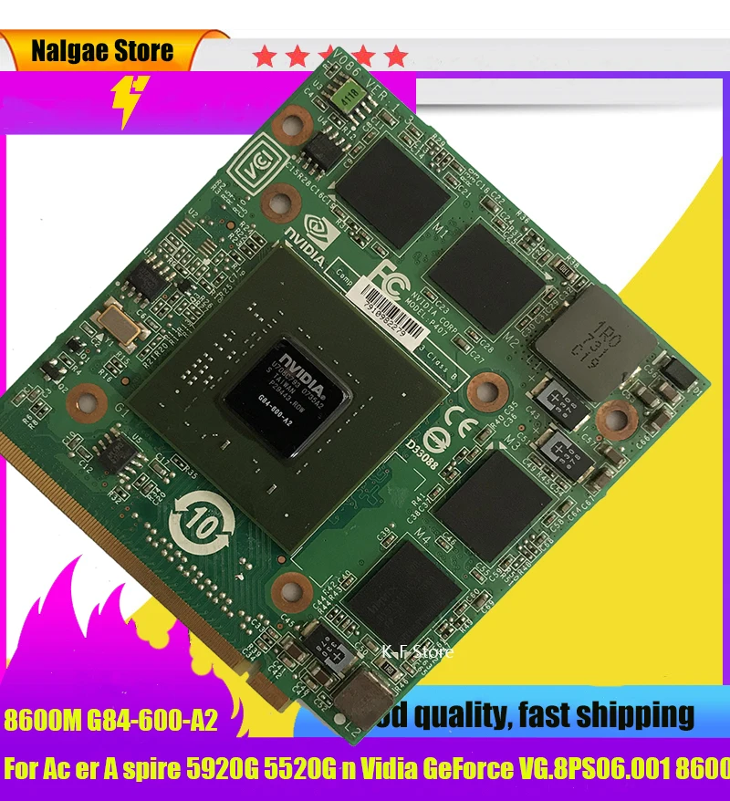 Placa de Vídeo Gráfica para Acer 8400 8600m gt 8600mgt Mxm ii Ddr2 512mb G84600-a2 5920g 5520g 7720g 4720g 7250g 6920g 8920g 9920g - Imagem 2
