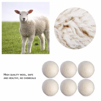 

Laundry Ball Reusable Wool Dryer Balls Natural Organic Home Washing machine a laver
