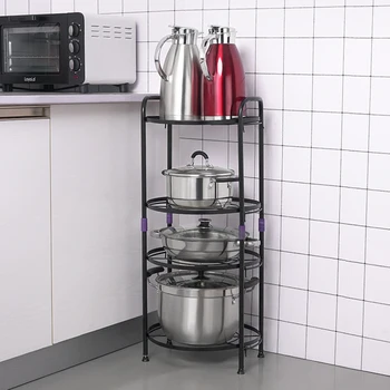 

2 Layers Pot Storage Tack Multifunction Kitchen Stand Creative Portable Space Saving Basin Pot Combinatorial Storage Holder