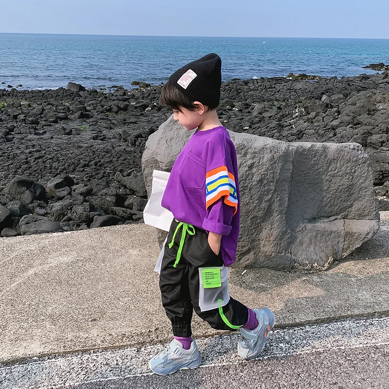  Boys sports pants children autumn trousers baby 2019 autumn pants children's foreign tide casual pa