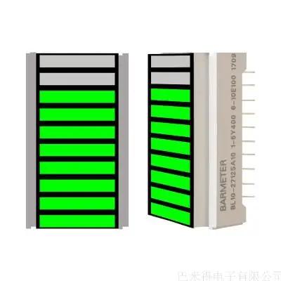 BL10-2712S 10 сегментов 27 мм длинный зеленый красный синий трехцветный желтый светодиодный светильник