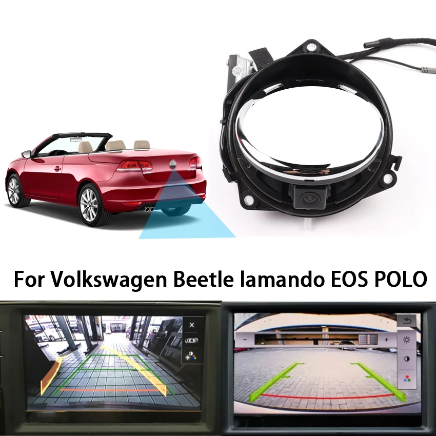 

Откидной значок с логотипом, камера заднего вида для Volkswagen Beetle lamando EOS POLO, Full HD, водонепроницаемая, с ночным видением, с логотипом автомобиля