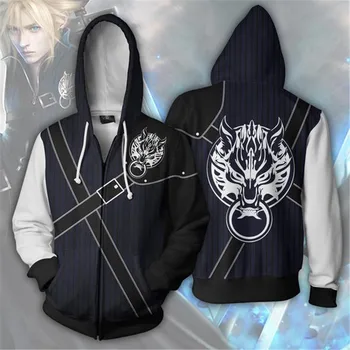 

Final Fantasy VII:Advent Children Cosplay Costumes Zipper Hoodies Sweatshirts Printing Unisex Adult man and women Clothing