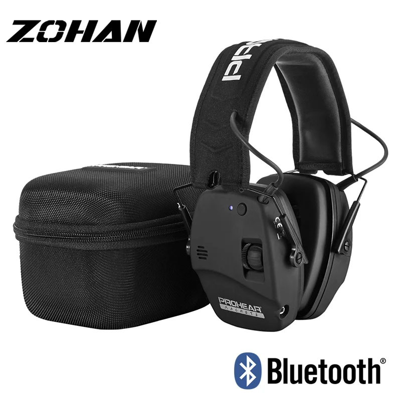 ZOHAN Electronic Bluetooth earmuffs Shooting Ear Protection Earmuffs Noise Reduction Sound Amplification Hearing Protector | Спорт и