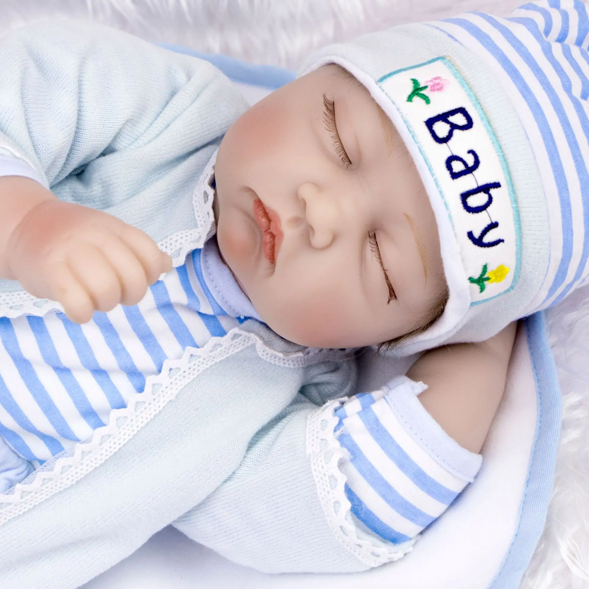 

NPKCOLLECTION 55cm Silicone reborn baby doll toys 22" lifelike sleeping newborn girls baby play house girls birthday reborn doll