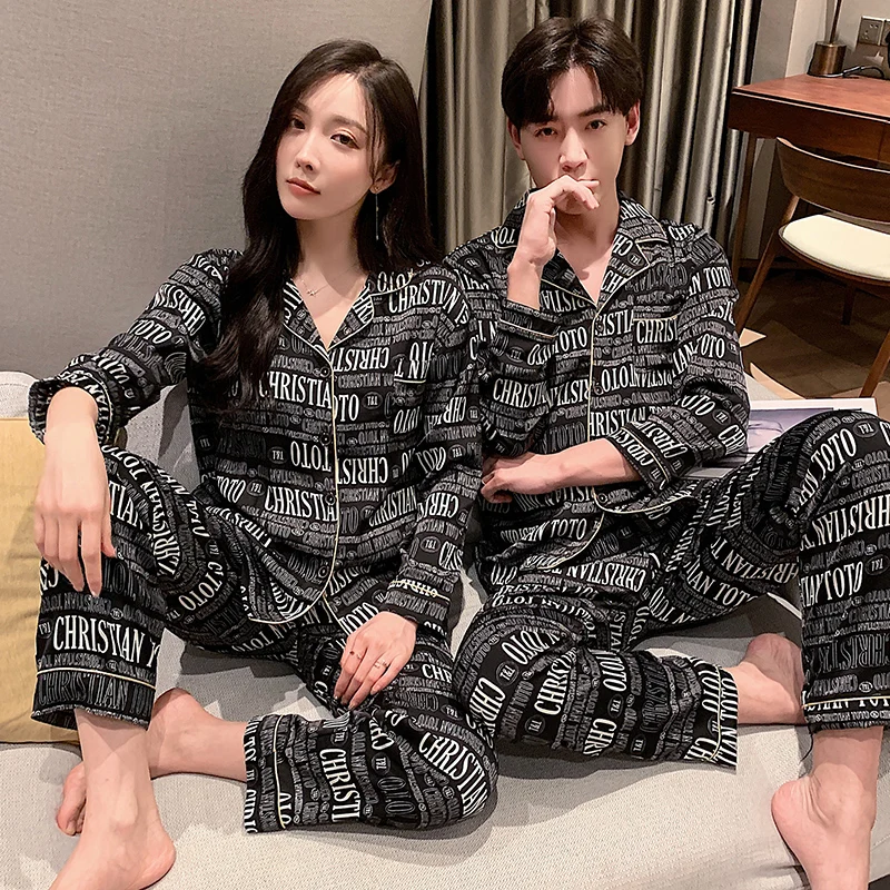 Ice Silk Pajamas Set Pullover Summer Long-sleeved Thin Silk Pajamas For Men  Casual Homewear Suit Sleepwear Top Pants Clothing - Pajama Sets - AliExpress