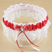 Свадебное платье принцессы с кружевным бантом, украшенное стразами, для подвязки, эластичное кольцо для подвязка