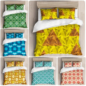 

Customizable Bedding Sets Nordic Simple Geometric Pattern Soft Bed Twin Bedding Set 3pcs Duvet Cover Pillowcase Home textile