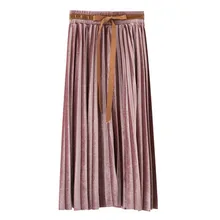 Женские бархатные юбки зимние юбки модные плиссированные юбки#6608