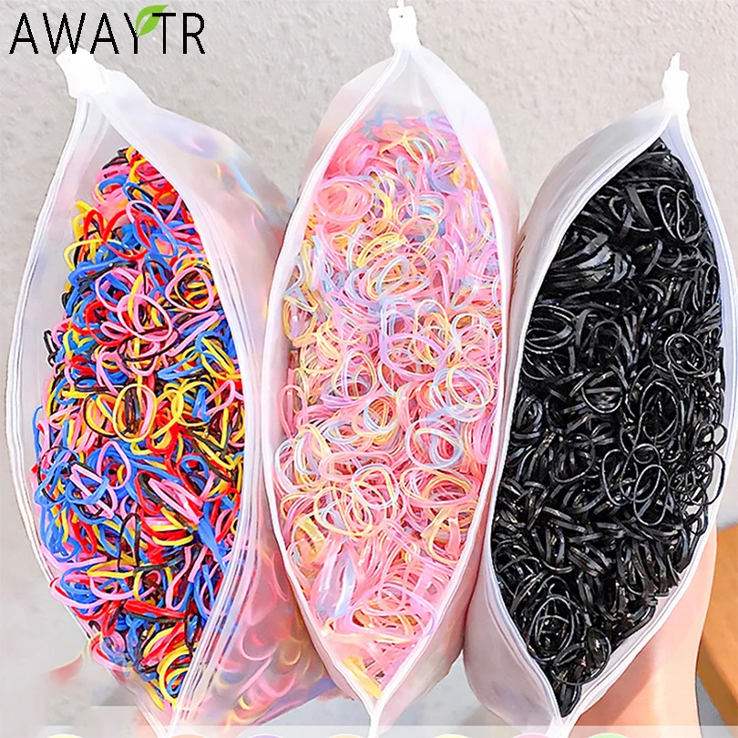 1000pcs/Pack Girls Colorful Small Disposable Rubber Bands Gum For Ponytail Holder Elastic Hair Bands Fashion Hair Accessories 1 1000pcs/Pack Girls Colorful Small Disposable Rubber Bands Gum For Ponytail Holder Elastic Hair Bands Fashion Hair Accessories 1