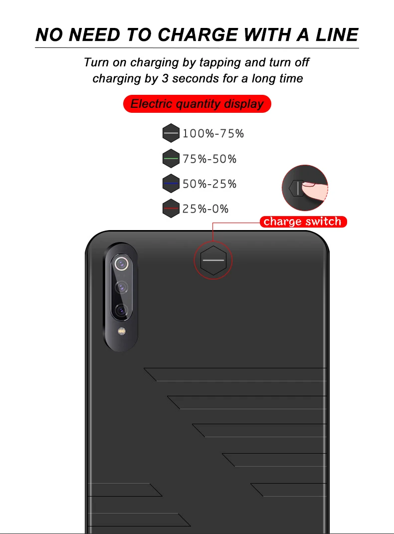 Ultra Thin Battery Case For Xiaomi 8 9 8 SE Power Bank Charging Cover For Redmi K20/K20Pro/9T/9T Pro Battry charger Case 6800mAh