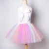 Vestidos de unicornios Pastel para niñas, disfraz de unicornios para fiesta de cumpleaños, tutú de princesa, disfraces de Halloween ► Foto 2/6