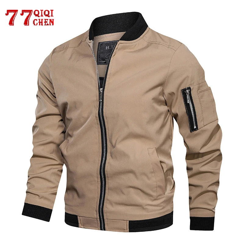 Mens jackets and coats bomber jacket Spring Autumn Men's Zipper coat 2020 Casual Plus Size 5XL Stand collar jaqueta masculina Mens jackets and coats bomber jacket Spring Autumn Men's Zipper coat 2020 Casual Plus Size 5XL Stand collar jaqueta masculina