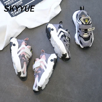 

Spring Kids Sport Sneakers Baby Girls Slip On Chunky Sneakers Children Black Casual Sneakers Boys Brand Running Shoes Trainers