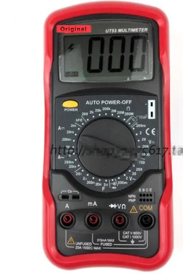 

UT53 High-precision Digital Multimeter Resistor Capacitor Frequency Temperature Two Triodes On-off Buzzer