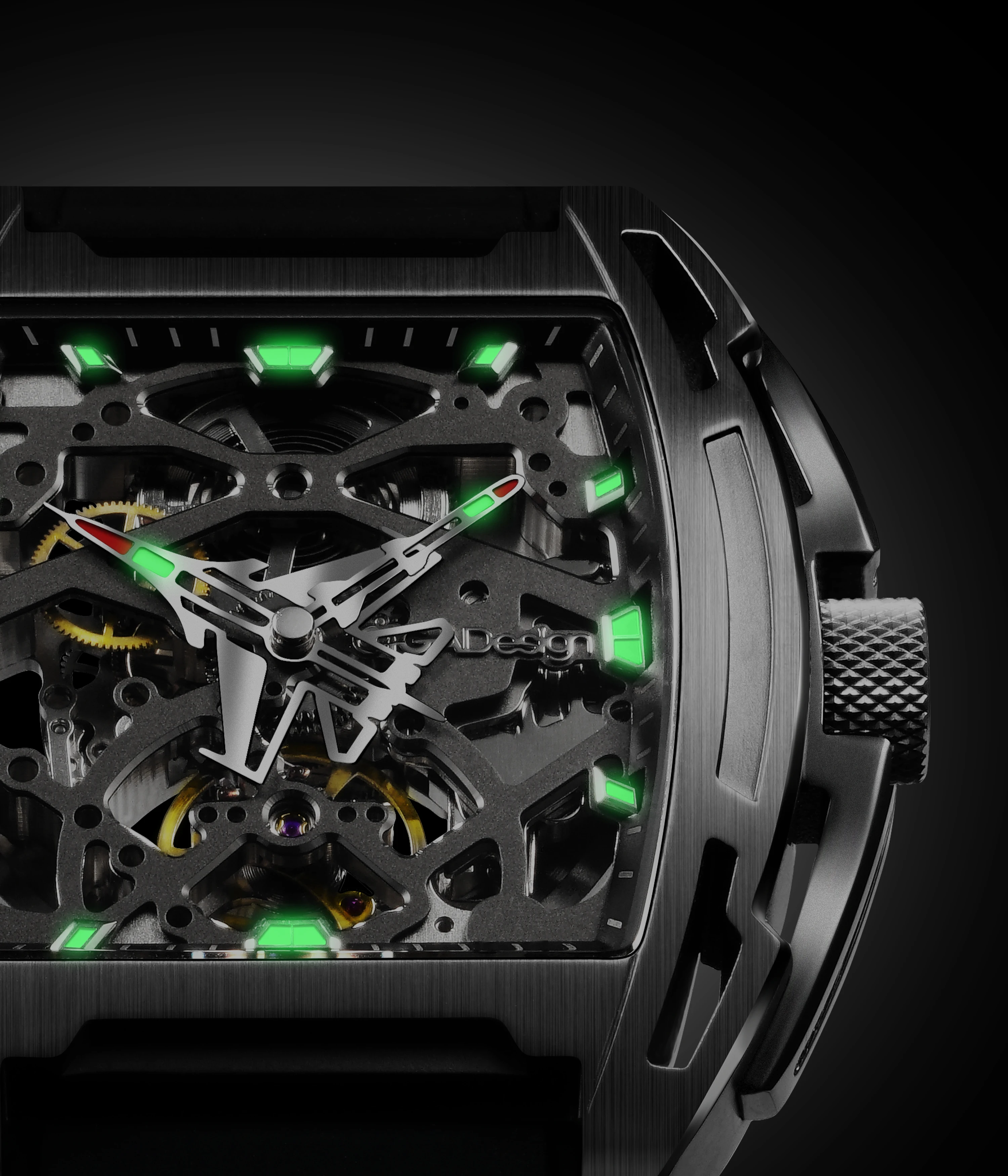 CIGA Design Z Series Personnalised Custom Waterproof Luminous Silicone Strap Mechanical Automatic Mens Watch