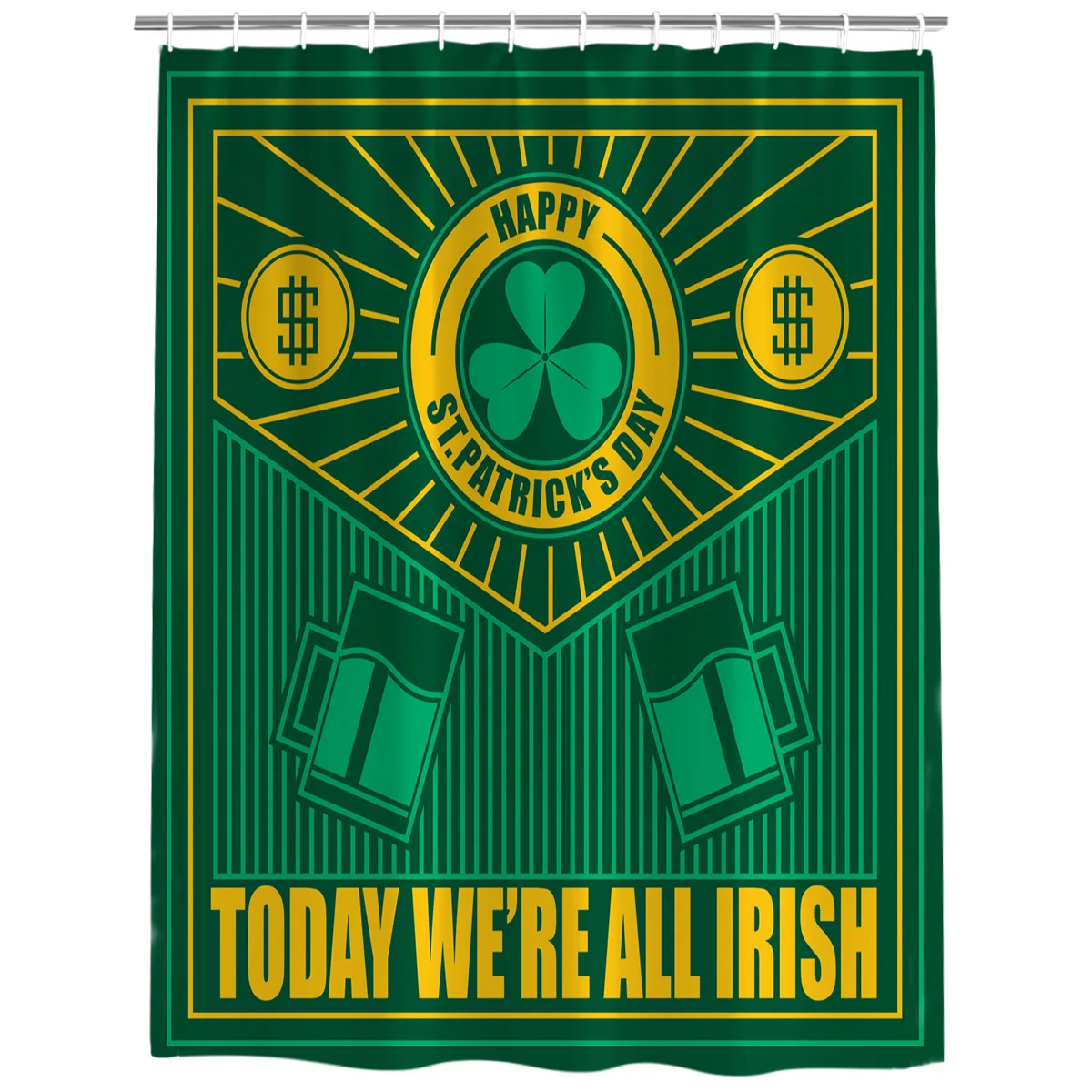 Водонепроницаемый полиэстер ткань занавеска для душа St Patrick'S Day тема занавеска для душа