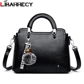 

Vintage Female Tote Plush Tassel Shoulder Bags Luxury Handbags Women Bags Designer High Quality Leather Large Travel Hand Bags