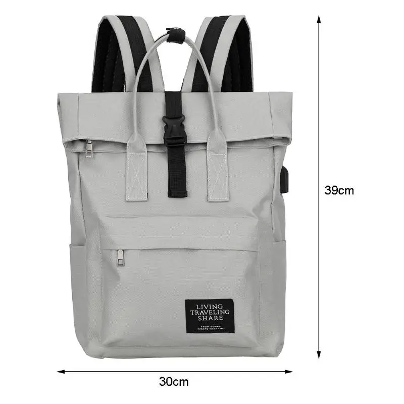 Новая мода большая нейлоновая Для женщин Для мужчин путешествия рюкзак унисекс Повседневное большой Ёмкость ноутбук зарядка через usb топ-ручки сумки через плечо
