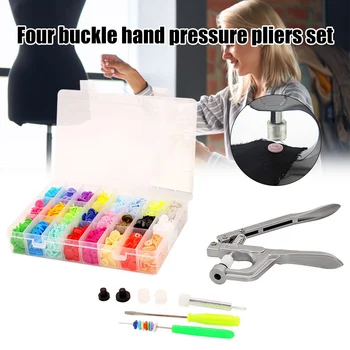 

Colorful Resin Snap Fastener Hand Press Pliers Set T5 Button and Installation Tool Set 24 Colors JS23
