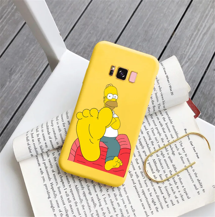 Забавный чехол для телефона Homer J. Simpson, Черный силиконовый чехол для Samsung Galaxy S8 s9 plus s10 plus note 9, Мягкая матовая задняя крышка с рисунком, сумка - Цвет: 22460