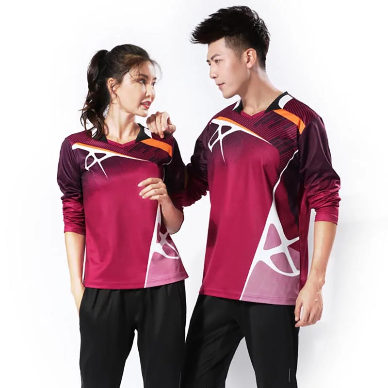 Badminton T-shirt sportswear table tennis Long sleeve Jerseys Men Women ping pong shirts badminton Training & Workout Shirts