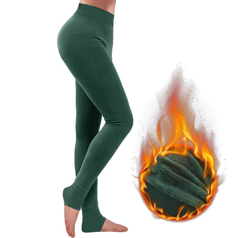 08 Sfit/зимние теплые леггинсы; эластичные теплые колготки; брюки с толстой бархатной подкладкой для женщин и девочек; однотонные брюки; плотные брюки; - Цвет: 08