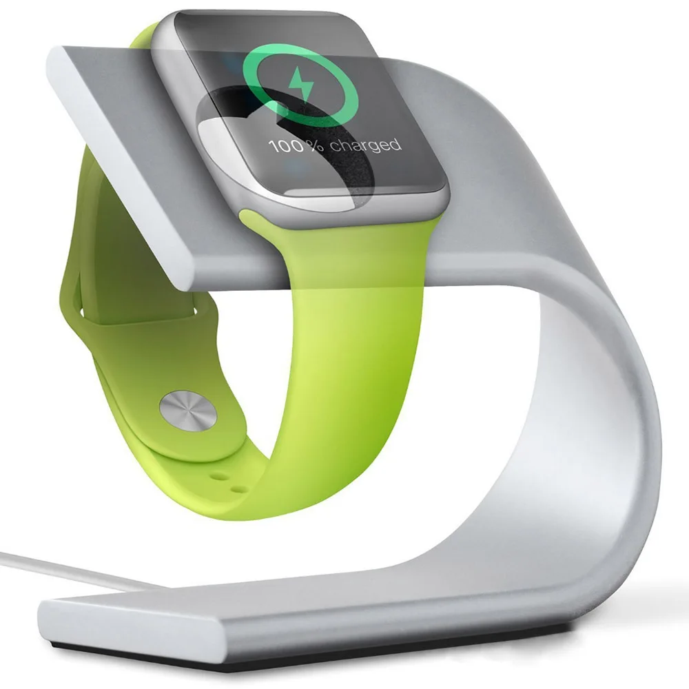 Смарт-часы держатель для Apple Iwatch u-образные алюминиевые умные часы из сплава зарядный кронштейн металлическое Зарядное устройство Док-станция Подставка портативный
