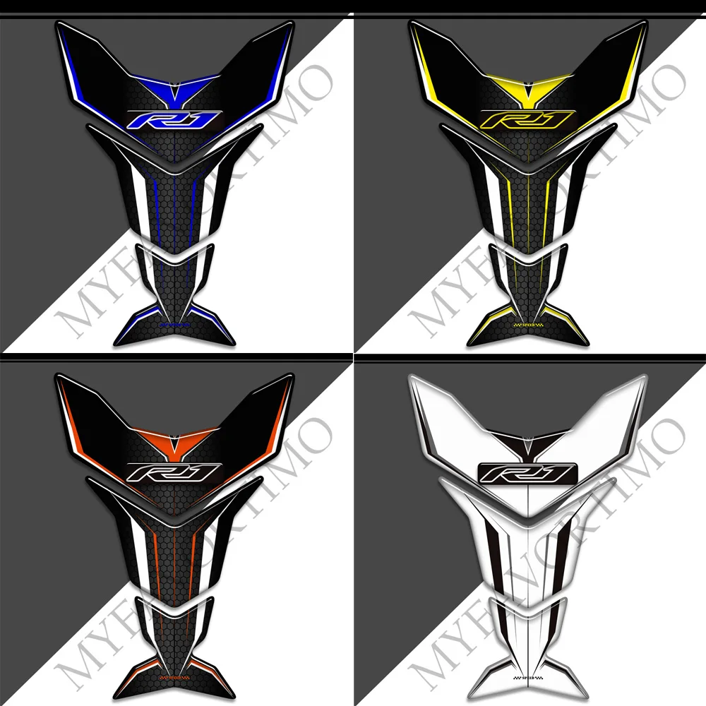 

Tank Pad Stickers Decals Protector Motorcycle Emblem Logo Gas Knee Kit For YAMAHA YZF-R1 YZFR1 YZF R1 R 1000