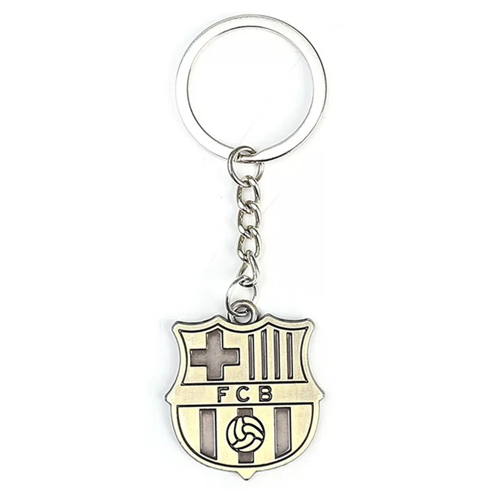 

For Stainsteel Brass Pad Key Pendants With Club Logo Soccer Football Club Keychain For Car & Motorcycle Keychain Key Rang Ring