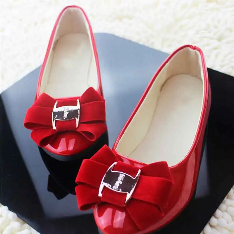 2021 Korean of spring and summer fashion sweet bow patent leather comfortable women's shoes flat shoes large size 42  WSH2347
