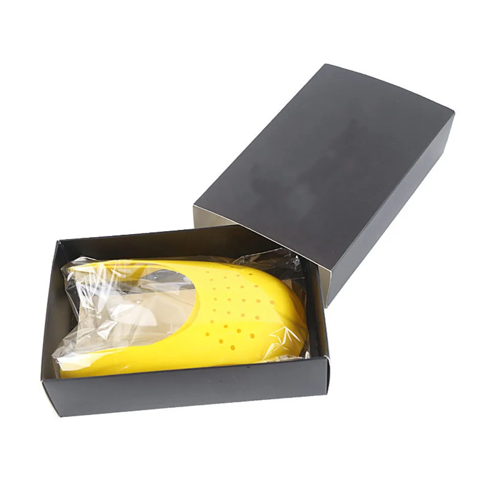 1 пара тапки щит моющийся анти-складки формирователь изгиб трещина Универсальный практичный носок поддержка обуви Носилки держать - Цвет: Yellow S Carton Pack