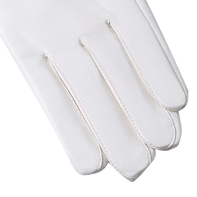 Men's Winter Warm Ceremonial Sheepskin Short Gloves Police Mittens Full Finger sporting Gloves Fashion Genuine Leather winter gloves ski gloves leather gloves
