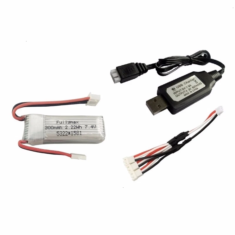 7,4 V 300mAh Lipo зарядное устройство наборы для XK DHC-2 A600 A700 A800 A430 2s 30C 7,4 v lipo батарея для WLToys F959 RC Самолет RTF - Цвет: Зеленый