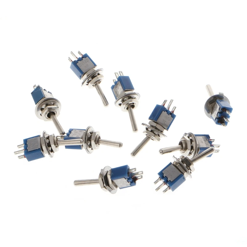 2020 Новый 10 шт AC 250V/1.5A 125V/3A SPDT 3 контактный Вкл/вкл 2 позиционный мини переключатель