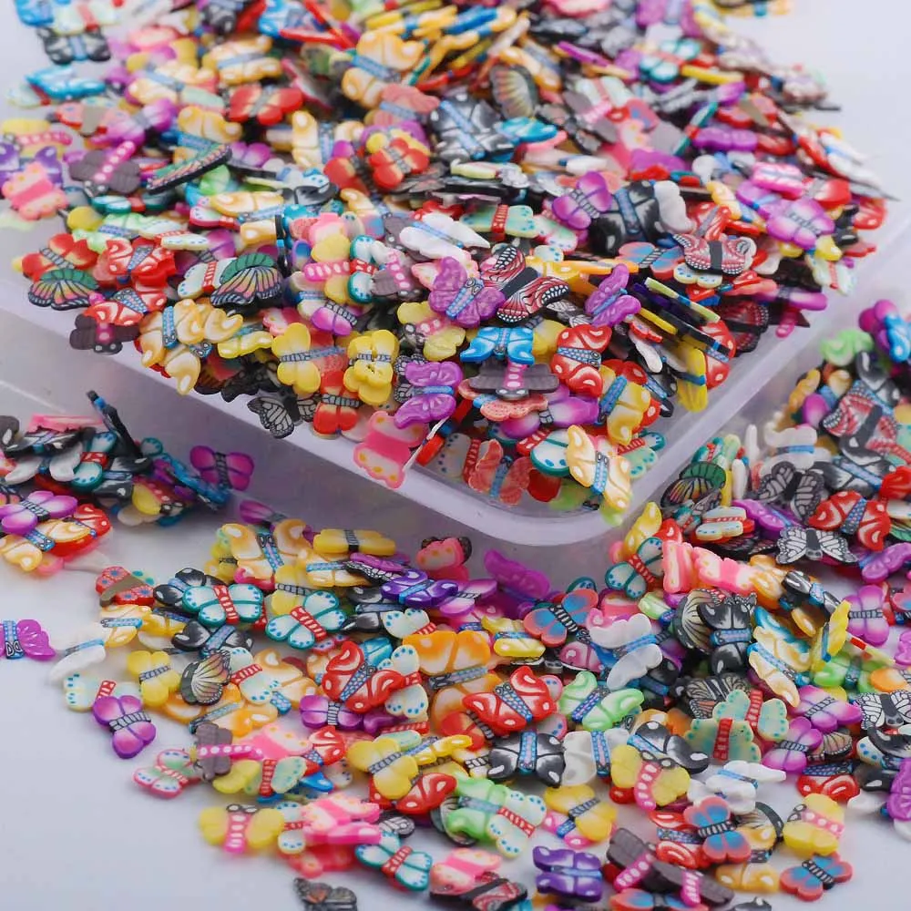 Золотой DIY 2000 шт украшения для дизайна ногтей кусочки животных 3D Полимерная глина крошечные Fimo стразы для дизайна ногтей акриловые украшения маникюра - Цвет: Золотой