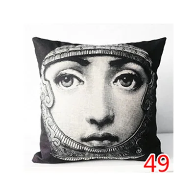 Винтаж rosenthal Piero fornasetti Подушка Красота уход за кожей лица Хлопок и лен с принтом подушки с сердцевина из хлопчатобумажной пряжи автомобиля офис диван наволочка подушки для дома - Color: 13