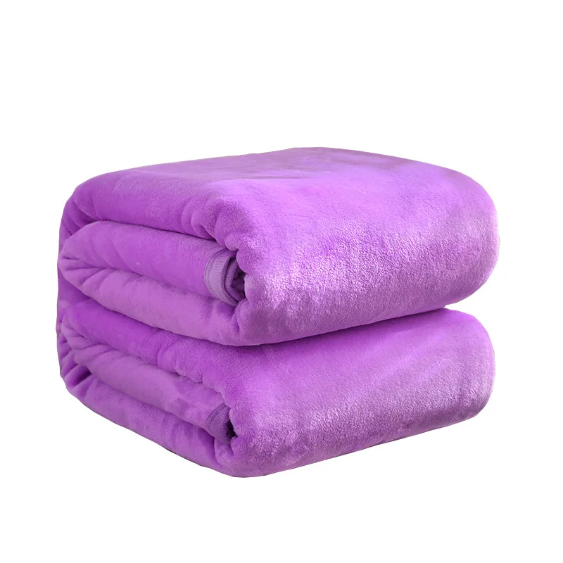 

Solid Color Thick Cloud Mink Blanket Winter Yoga Blanket Flannel Air Conditioner Blanket Coral Velvet xue sheng tan