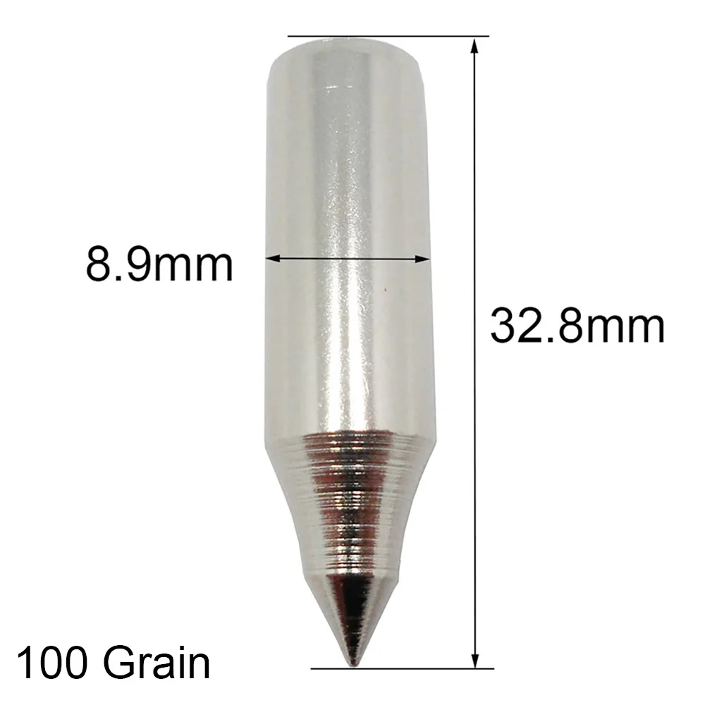 30 шт. 5/1" клей для стрел для стрельбы из лука, стальные наконечники для стрел, наружный диаметр 8 мм