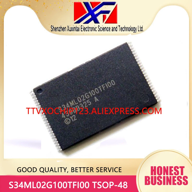 10 шт./лот S34ML02G100TFI00 S34ML02G100 S34ML02G FLASH-NAND Memory IC 2 Гб (256 м x 8) Параллельный TSOP-48 |