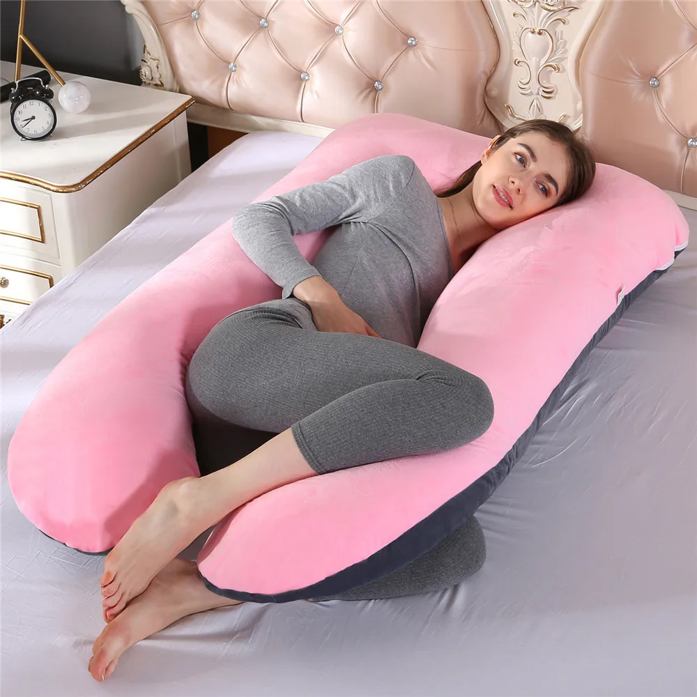 

U Type Body Pillow for Pregnant Women Belly Waist Support Side Maternity Sleeping Pillows Cushion Cuscino Gravidanza