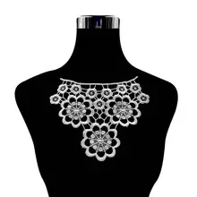Emboidery воротник для шеи diy поддельные съемные воротники водорастворимые Женская бутоньерка трехмерные кружевные аксессуары